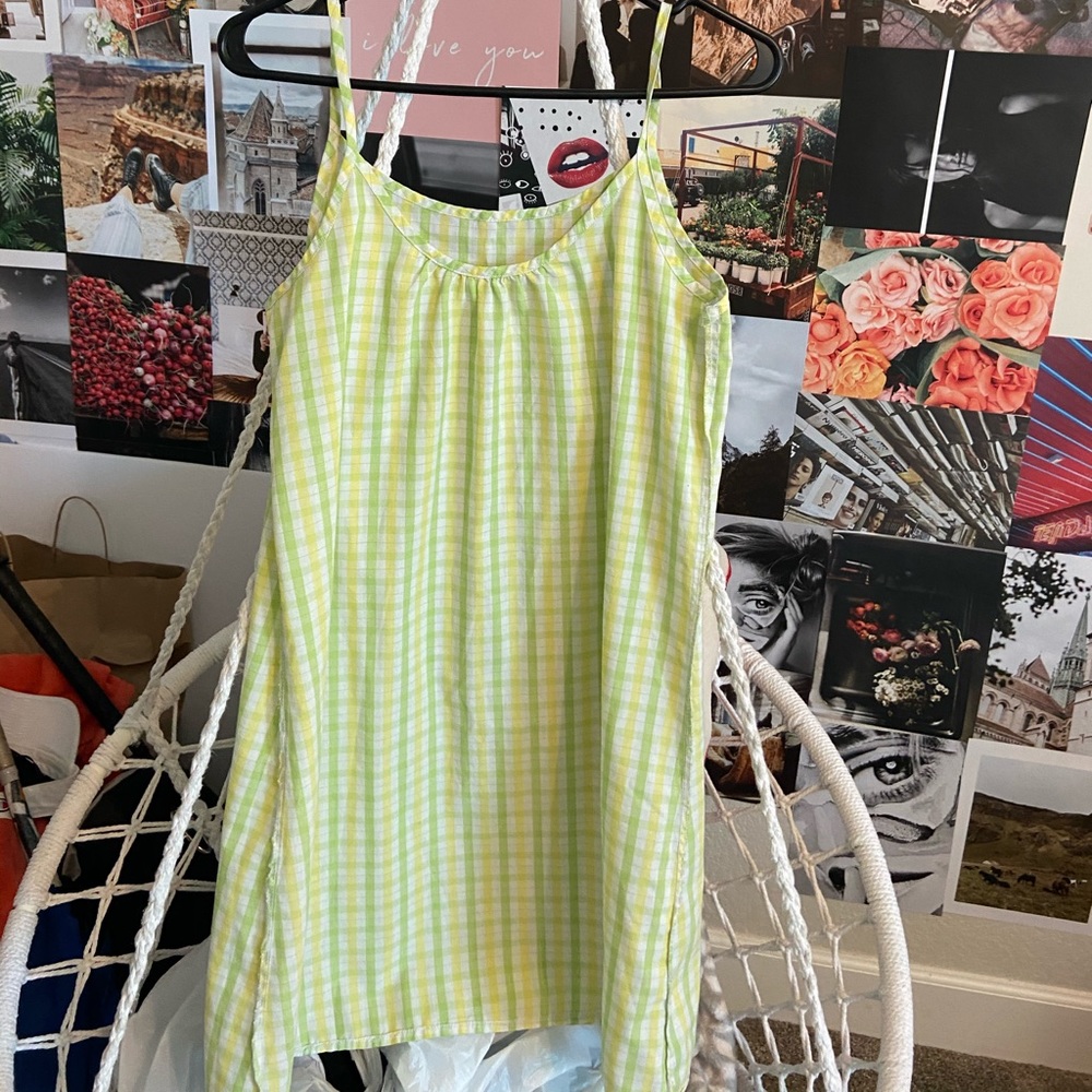 Gingham mini dress